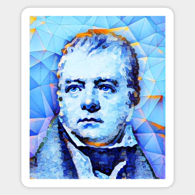 Walter Scott Portrait | Walter Scott Artwork | Walter scott Painting 10 Sticker by JustLit